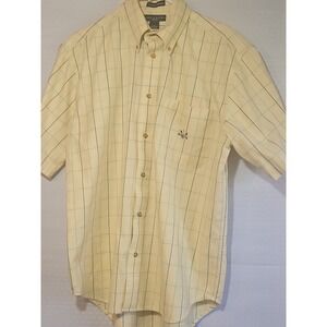 Ivy Crew Classic Wrinkle Resistant Men's Medium M Yellow Stipe Button Down